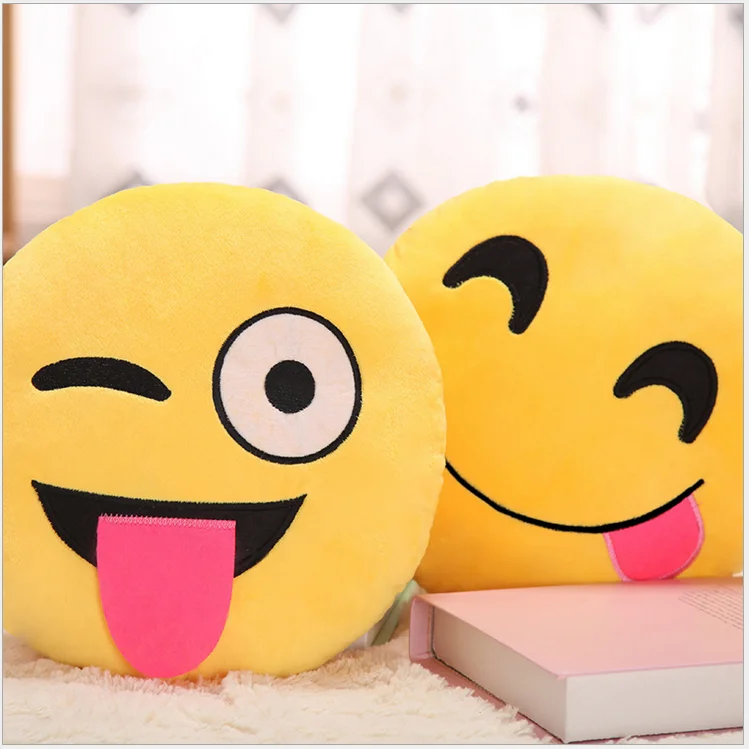 1pcs Bedding Outlet Cute Emoji Cushion Home Smiley Face Pillow Stuffed