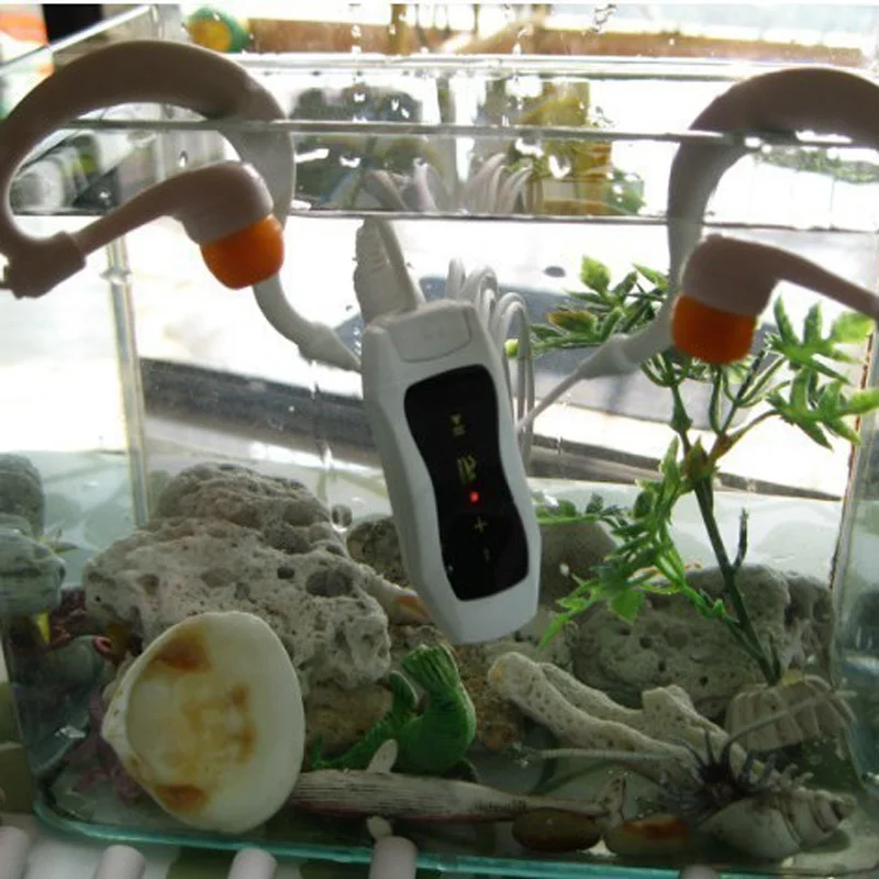 Najtaniej Najnowszy Radio FM 4GB 8G IPX8 wodoodporny odtwarzacz muzyczny MP3 pływanie nurkowanie słuchawki zestaw słuchawkowy Sport bas radiowy pływać MP3 z klipsem