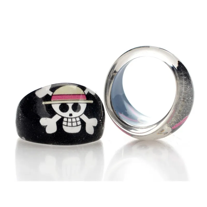 5 шт./лот, кольцо из черной смолы Lucite с рисунком черепа, детские праздничные подарочные кольца для мальчиков и девочек, ювелирные изделия