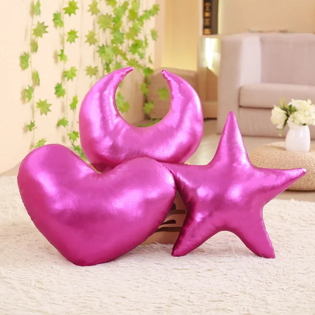 Soft Shining Sky Series Pillow Stuffed Moon/Star /Heart Plush Toys Soft Cushion Nice Sofa Pillow Kawaii Christmas Gift For Girl 2