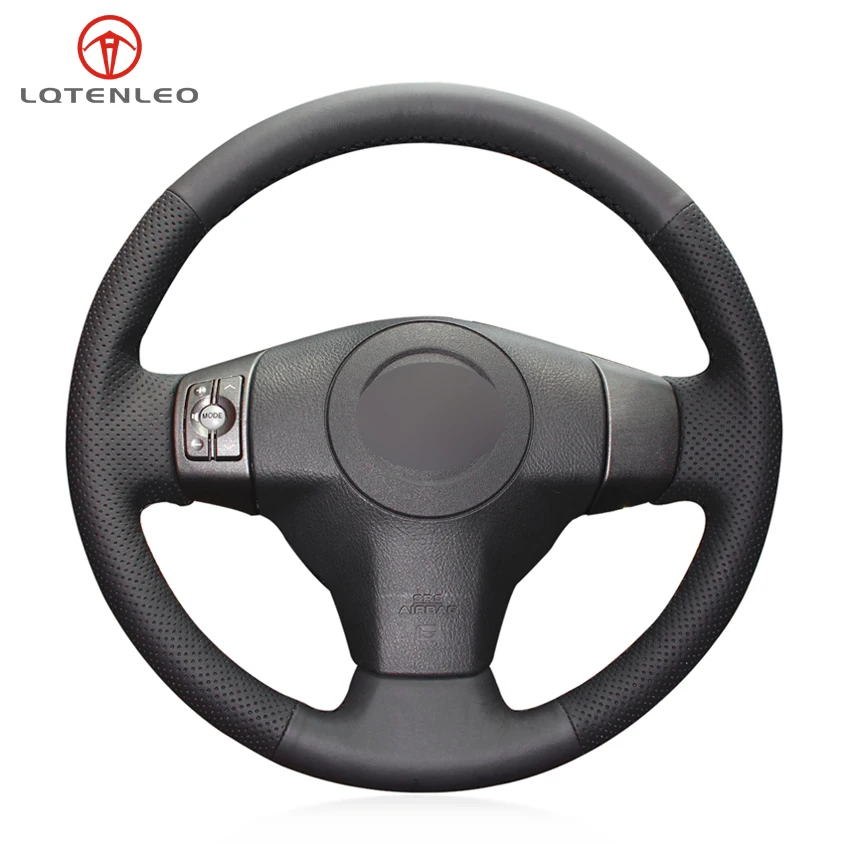 

LQTENLEO Black PU Artificial Leather Steering Wheel Cover For Toyota RAV4 2006-2012 Vios 2008-2013 Yaris 2007-2011 Scion XB 2008