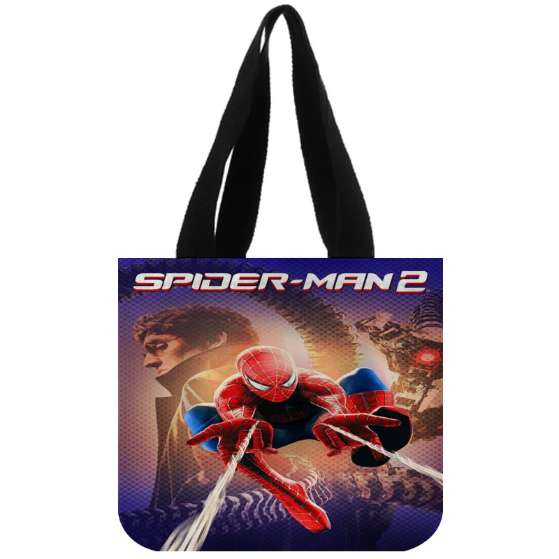

Tote Bag Custom spider man Reusable Handbag Women Shoulder Cloth Cotton Canvas Shopping Bags Customize Your Images