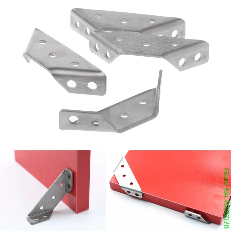 

New 4PCS Small Stainless Steel Support Right Angle Code Fixed Bracket Corner Brace Stainless steel angle codes Drop Shipping