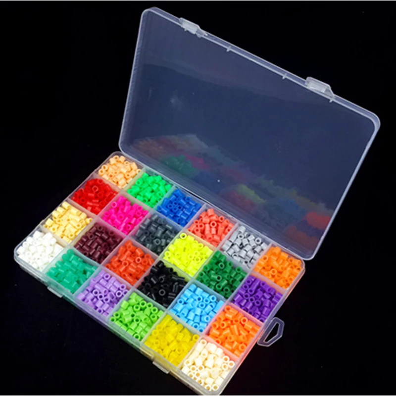 24 72 colors box set hama beads toy 2 6 5mm perler educational kids 3d puzzles diy toys fuse beads pegboard sheets ironing paper 2400 pcs box 5mm Hama Beads/24 colors Beads *GREAT KID FUN.Diy Intelligence Educational perler Toys Craft Puzzles Free shipping