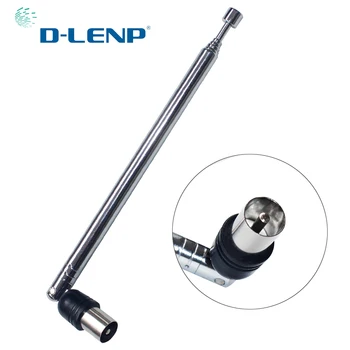 

Dlenp 15dbi Telescopic TV Antenna HDTV AERIAL Radio DVD Antenna 6 Sections IEC Male Connector