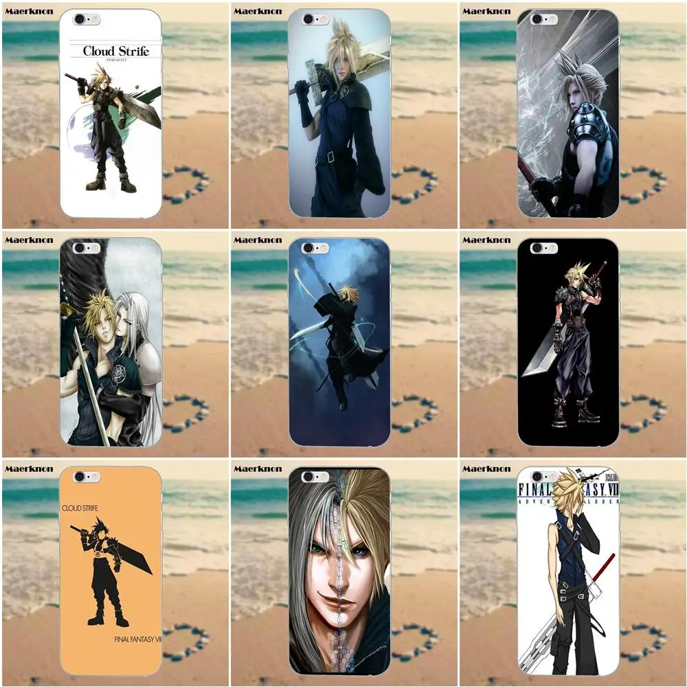 

TPU New Style For iPhone X 4 4S 5 5S 5C SE 6 6S 7 8 Plus Samsung Galaxy J1 J3 J5 J7 A3 A5 2016 2017 Cloud Strife Final Fantasy