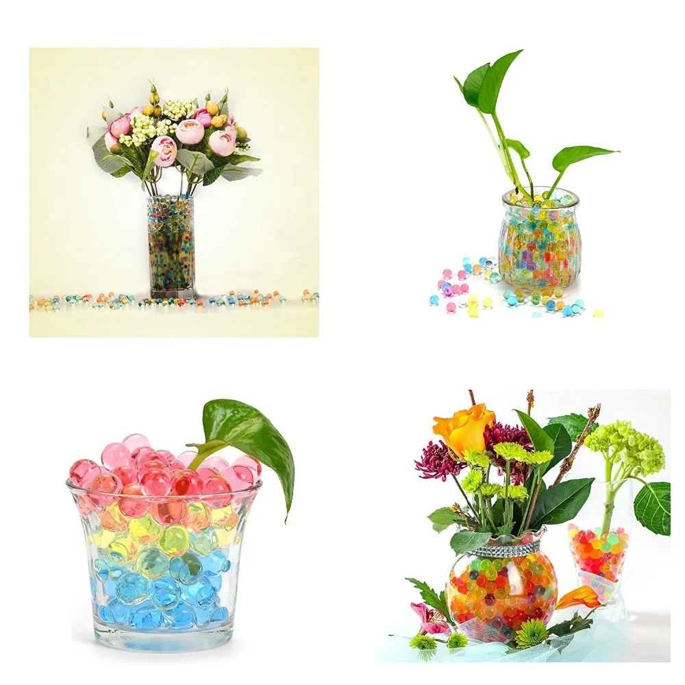 Water Beads, 20000 Pieces Water Gel Beads Jelly Water Pearl for Vase Filler Aqua Plant Wedding Decoration