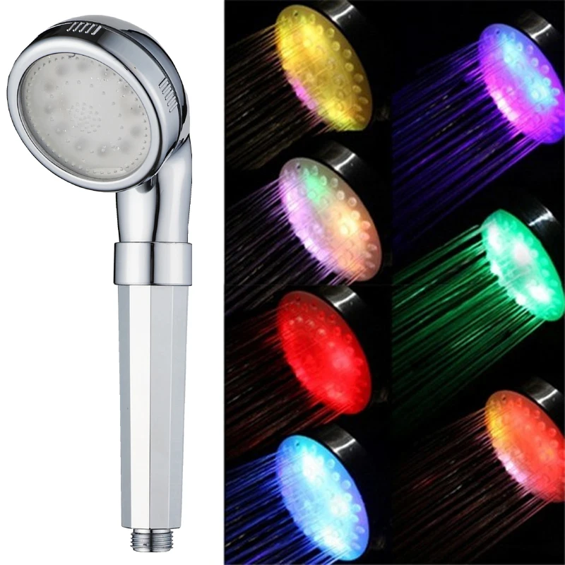 New LED Chuveiro Shower Head Sprinkler Waterfall Handheld Douche