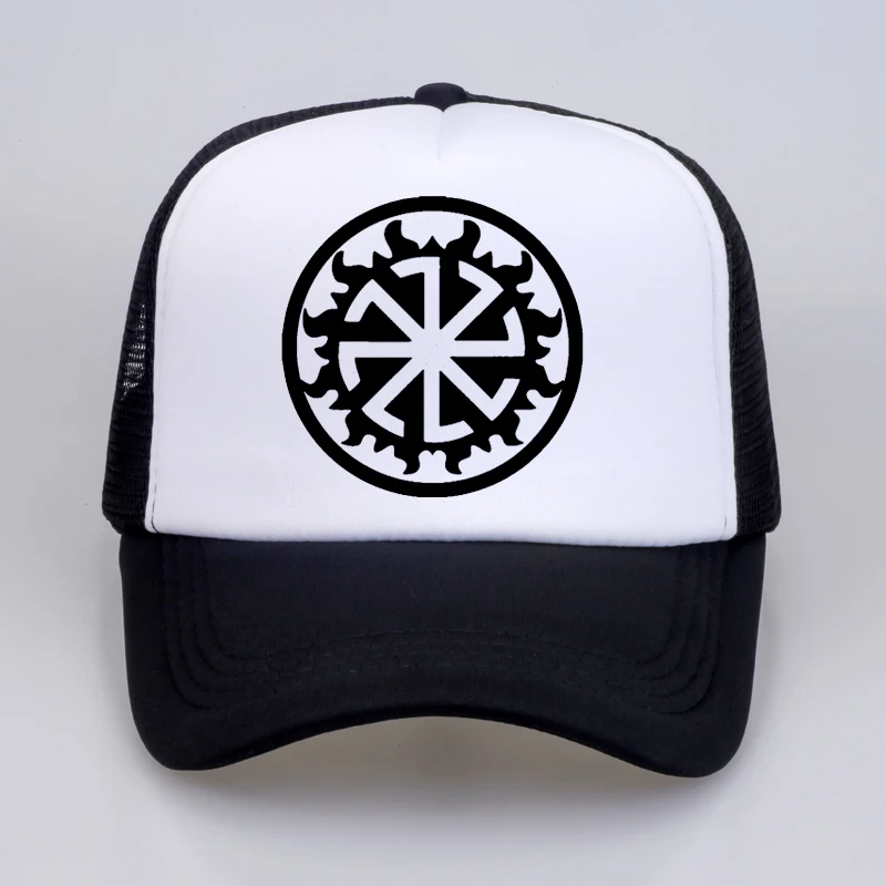 

Kolovrat Baseball Cap Slavic Amulet Pagan Solar Symbol Slavic Wheel Nordic Amulet Viking Men Baseball Mesh Net Trucker Caps Hats
