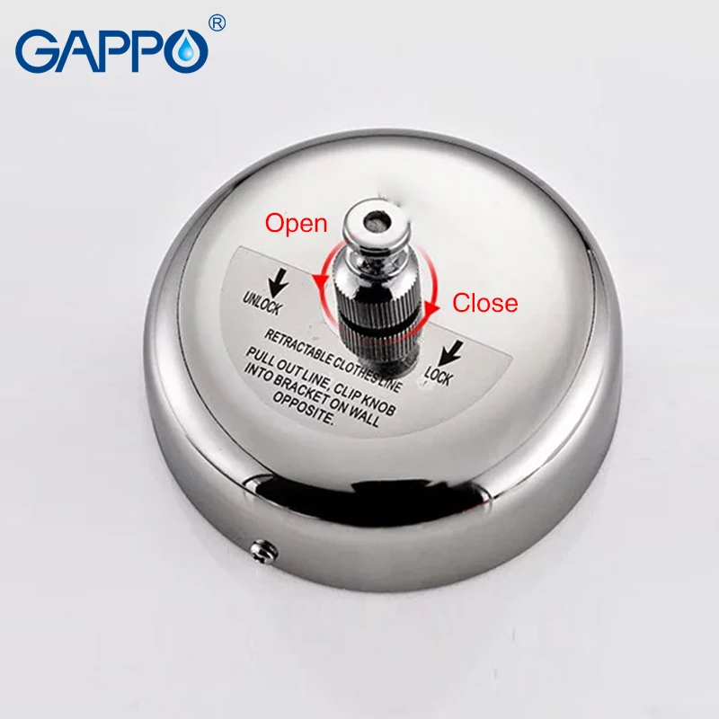 Online GAPPO Robe Haken versenkbare reise wäscheleine badezimmer wand montiert bad zubehör handtuch halter versenkbare kleidung