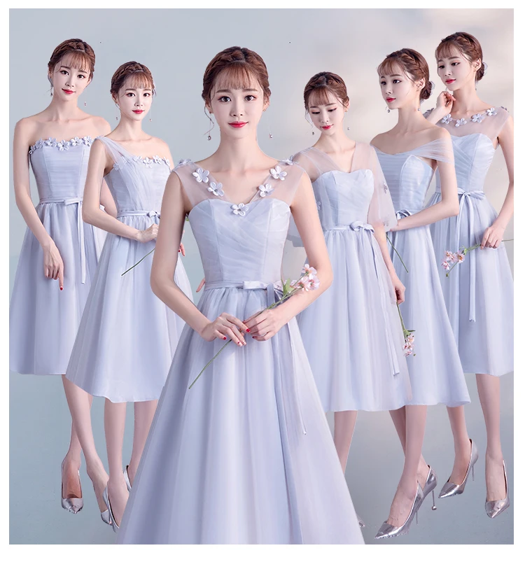 

Plus Size Dress Elegant Bridesmaid Guest Wedding Party Junior Ladies Tulle A-Line Sexy Prom Dress Embroidery Party Beach Vestido
