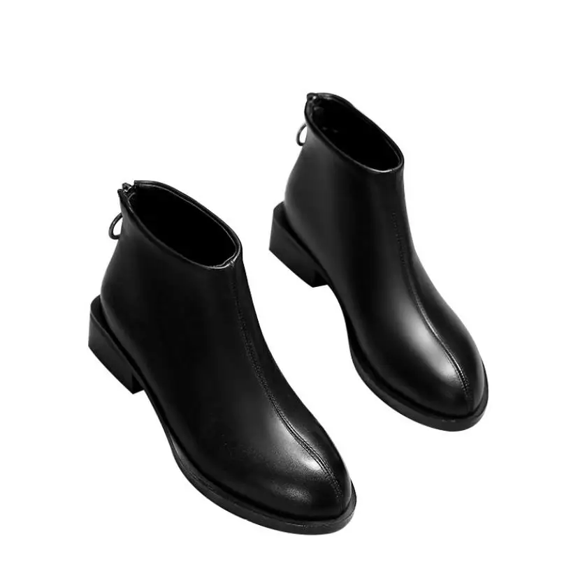 

New winter fashion, low-and short-barrelled, English, and velvety, Martin boots