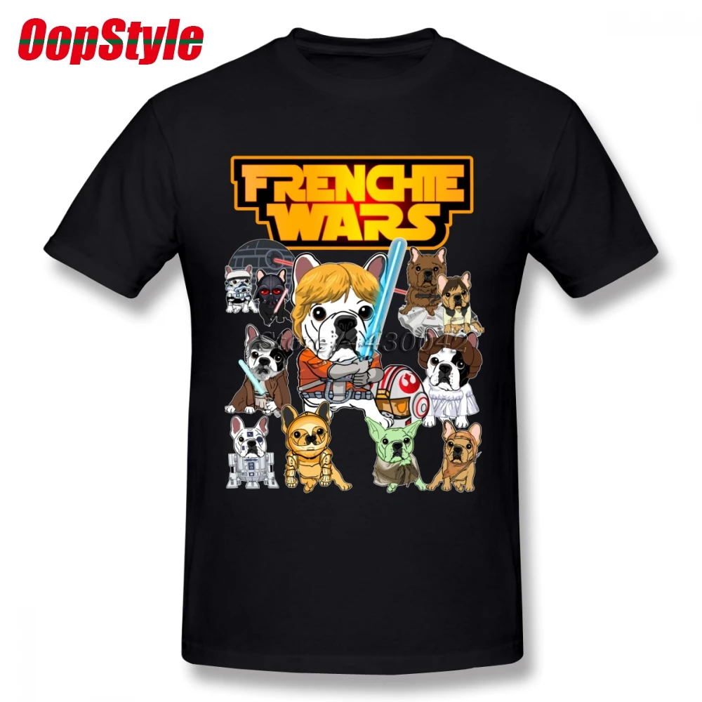 Мужская футболка FRENCHIE French Bulldog WARS хлопковая Футболка больших размеров 4XL 5XL 6XL Camiseta