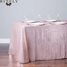 BIT. FLY 1 шт. блестящая золотая Серебряная блестящая Гламурная юбка для стола/ткань/скатерть для свадебного торжества, милое украшение стола
