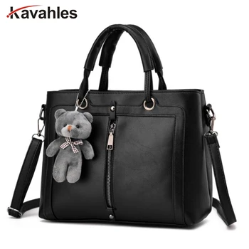 

Brand medium large capacity ladies totes zipper bear strap thread shopping office women crossbody shoulder bag handbags LW-233
