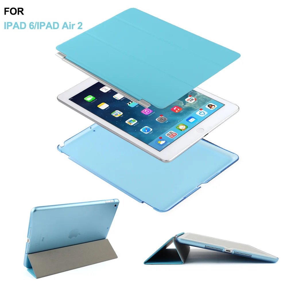 Ультра тонкий легкий спящий умный чехол подставка для iPad Air 2 защитный Премиум из