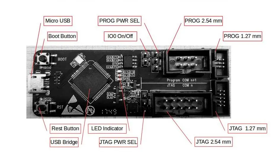 ESP-Prog макетная плата JTAG программа отладки загрузчик совместимый для ESP32 поддерживающий кабель