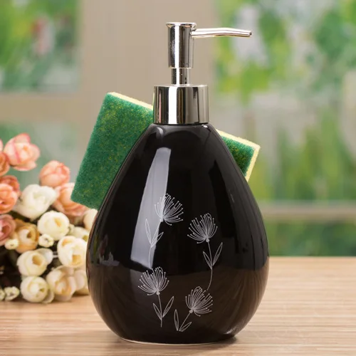 

Elegant Design Ceramic Smooth Soap Dispenser Bottle Shampoo Hand Lotion Bath Lotion Hand Soap Dispenser Shampoo Dispenser