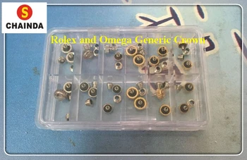 

Free Shipping 24 PCs Rlx and Omg Generic Watch Crown Set for Watch Repair