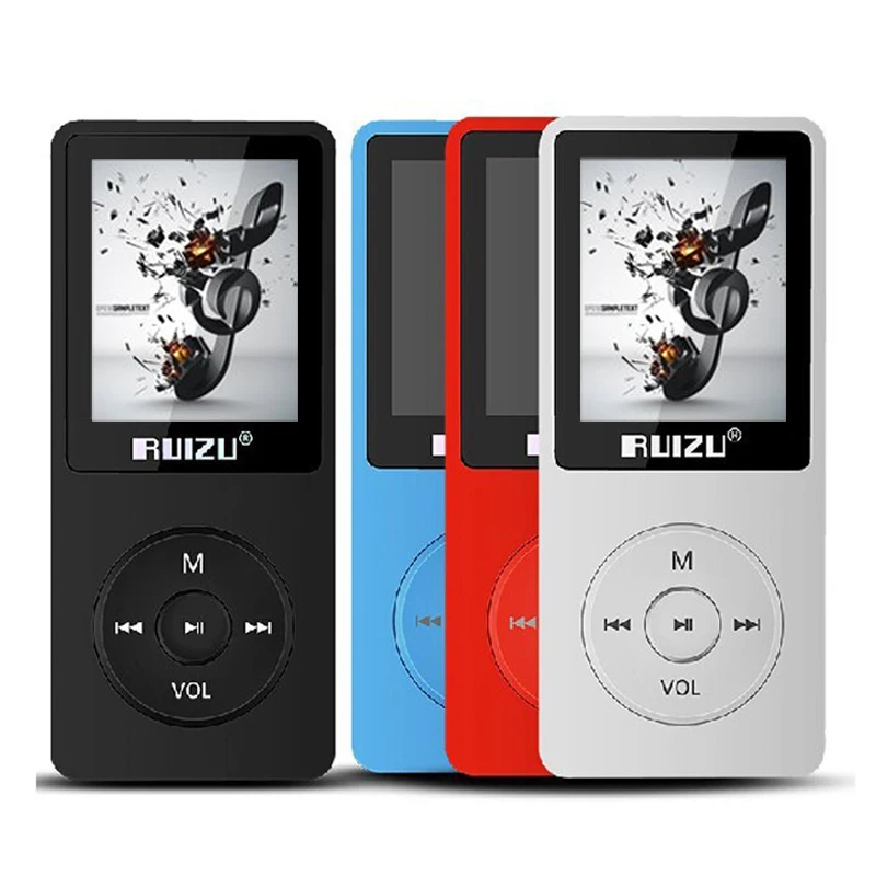 Оригинальный ультратонкий MP3 плеер RUIZU X02 8 ГБ 1 дюйма с экраном можно проигрывать