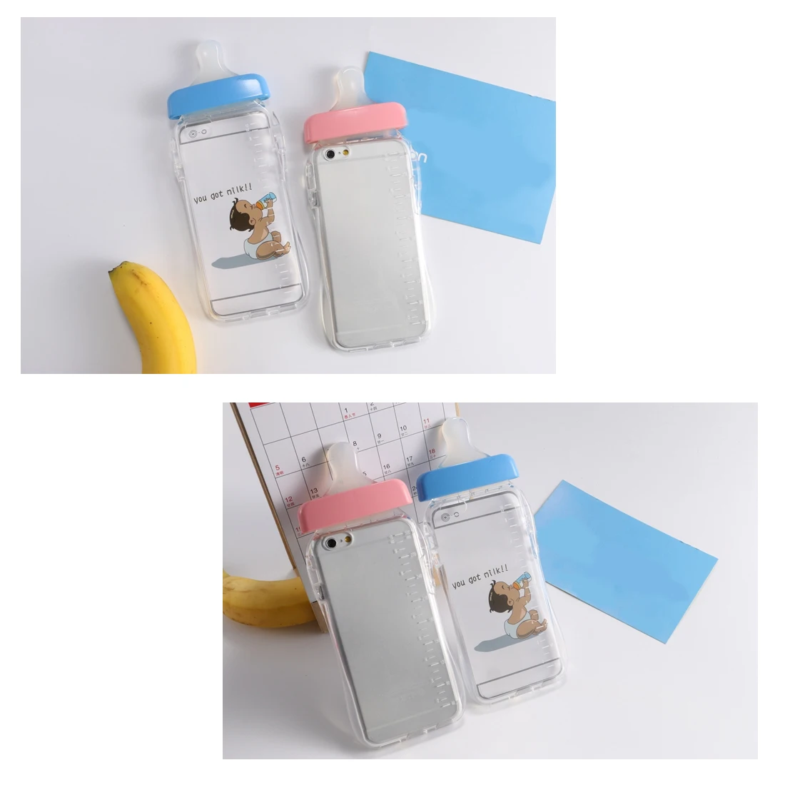 

Baby Pacifiers Bottle Phone Case For iPhone 5 5s 6 6s Plus Lovely Soft Edge Coque Case For iPhone 7 Plus Protective