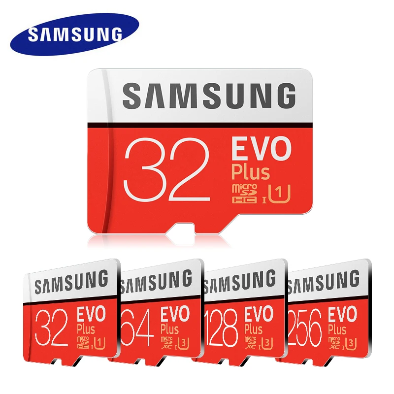 SAMSUNG TF Micro SD карта памяти MicroSD EVO Plus класс 10 U3 32 Гб 64 Гб 128 ГБ 256 Гб Смартфон планшет камера