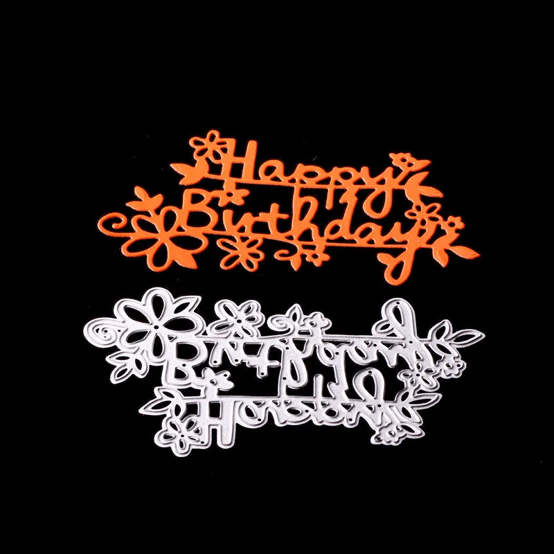 

Kuke 2019 New Nested Stitched Happy Birthday Cutting Dies DIY Etched Dies Craft Paper Card Making Scrapbooking Embossing