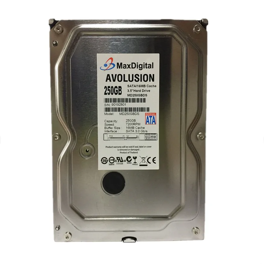 

250GB HDD SATA 3.5" 7200RPM 16MB Cache Enterprise Grade Security CCTV Hard Drive Warranty for 1-year