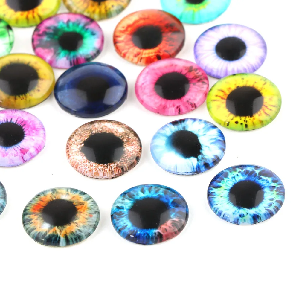 

20Pcs/Lot 12MM/16MM/20MM Glass Dolls Eye DIY Crafts Eyes for Toy Dinosaur Animal Eye Time Gem Accessories