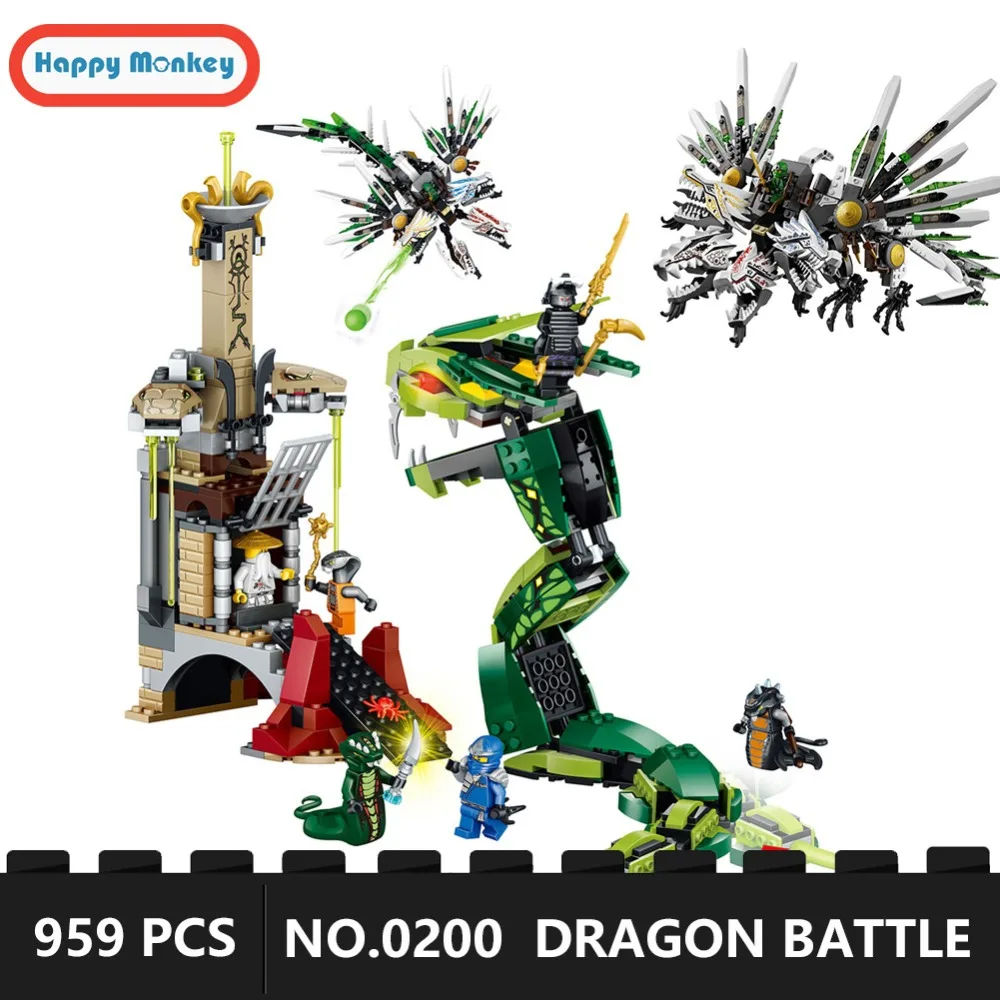 

FOR Legoingly Ninjago 9450 Dragon Battle 0200 Compatible with Legoes Blocks Bricks Building Blocks Educational toys for kid GK30