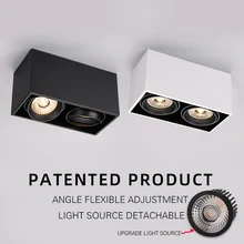 Puluoti двойная головка регулируемая одежда на одно плечо магазин потолочный светильник поверхностный прожектор