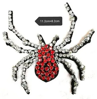 

Spiders Bead Brooch Patches Applique Vintage Embroidered Fabric Sew On Handmade Patch Fashion Clothing Decoration