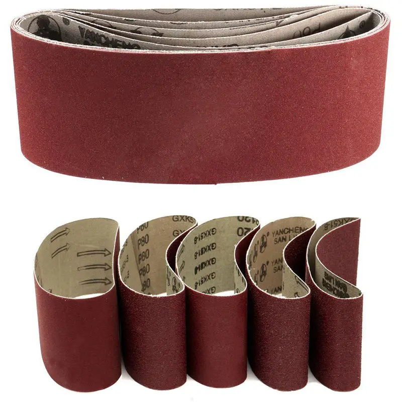 

5x Sanding Belts 75X457 mm Mixed Grade 60 80 120 240 Grit Power Tool Sander