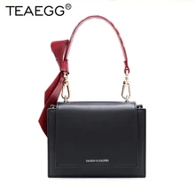 TEAEGG дизайн женская классическая сумка с бантом кожаная сумка через плечо