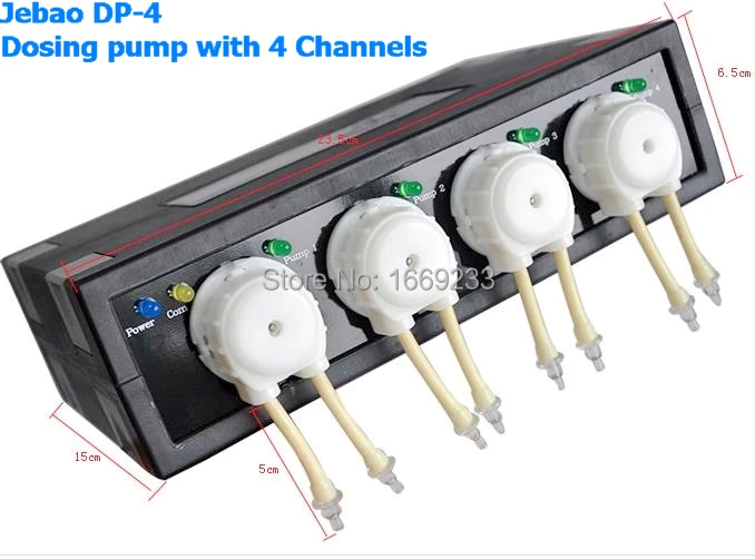 Jebao DP 4 aquarium Auto Dosing Pump 4 Channel Dosing Pump DOSER REEF