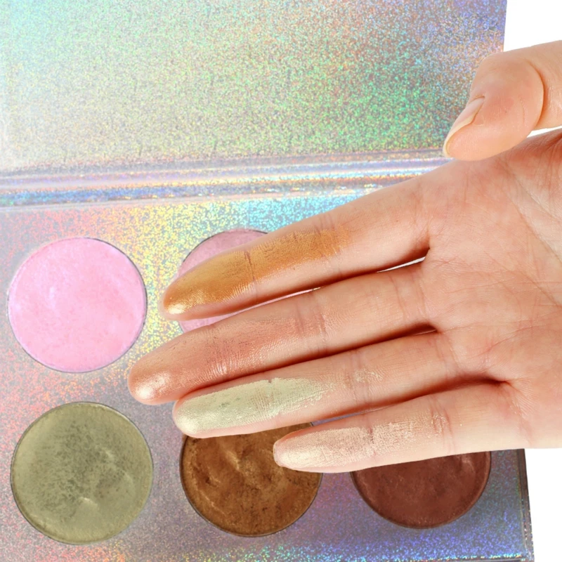 

Wholesale Highlighter Makeup Glow Kit 6 Color Contour Palette Face Highlighter Bronzer Contouring Foundation Concealer Palette