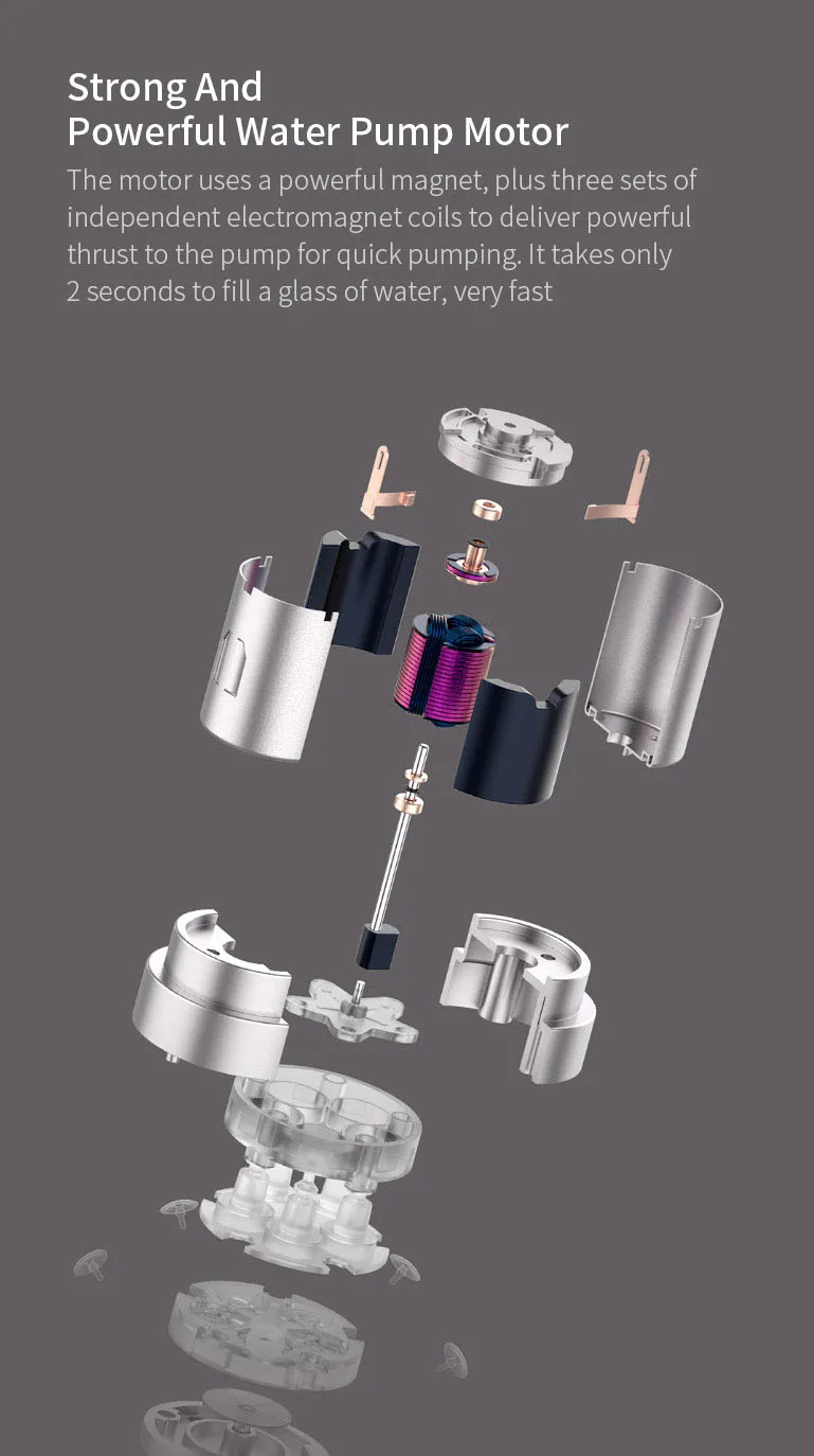 XIAOMI YOUPIN Мини автоматический USB сенсорный датчик переключатель водяной насос перезаряжаемый Электрический диспенсер для воды