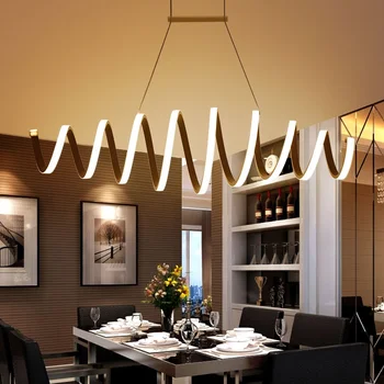 

Creative Spiral LED Chandelier Aluminum Acrylic Home Dining Bedroom & Office & Commercial Lighting Ceiling lights 110-240V