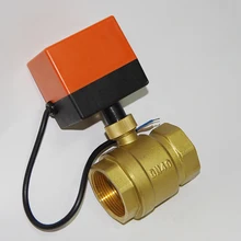 DN40(G1.") AC220V Электрический привод латунный шаровой клапан/моторизированный/приводной шаровой клапан, Тип переключателя электрические двухходовые клапаны
