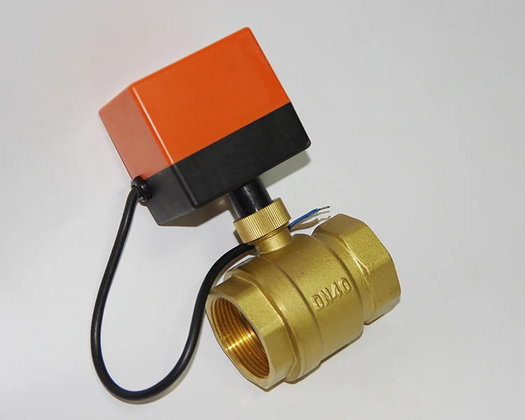 DN40(G1.5")AC220V electric actuator brass ball valve/motorized/motor driven ball Valve,switch