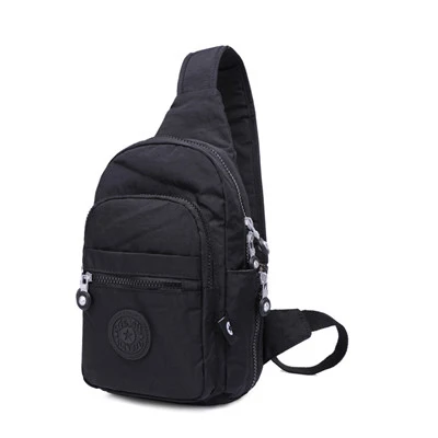 TEGAOTE нагрудная сумка, женская сумка через плечо с одним ремешком, водонепроницаемая, для отдыха, модная многофункциональная сумка на ремне - Цвет: black