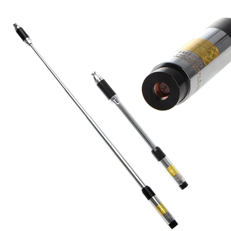 

OOTDTY RH-770 Centre Loaded Telescopic Dual Band Antenna SMA-Male for Yaesu Icom Radio
