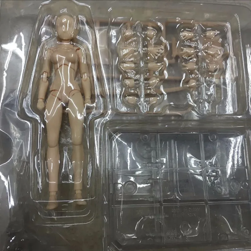 6 Types Body KUN Body Chan SHFiguarts PVC Action Figure DX SET Figma He She Solid Black Pale Orange Gray Ver In Box (14)