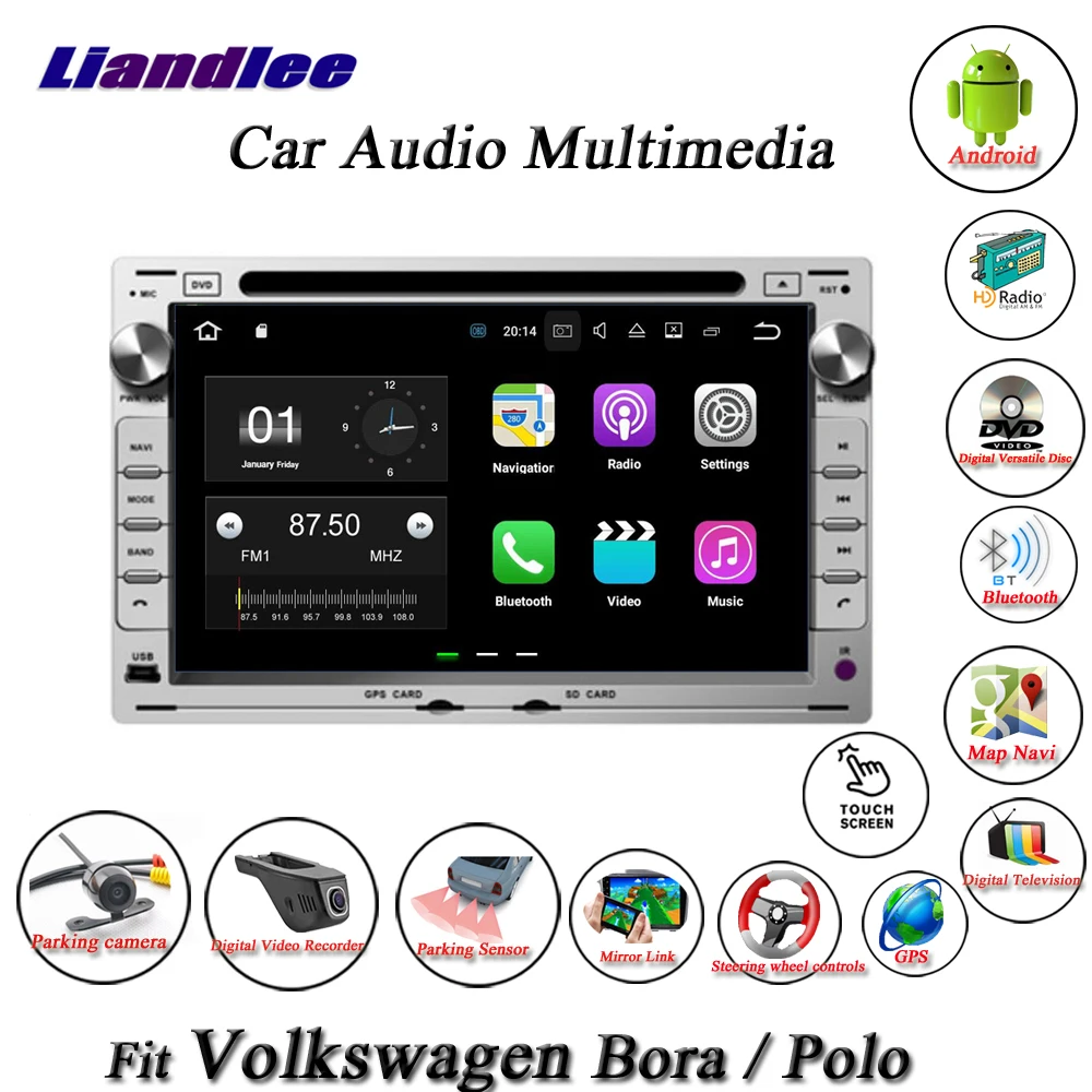 Clearance Liandlee Car Android System For Volkswagen Polo / Bora Radio CD DVD Player GPS Nav Navi Navigation BT TV HD Screen Multimedia 3