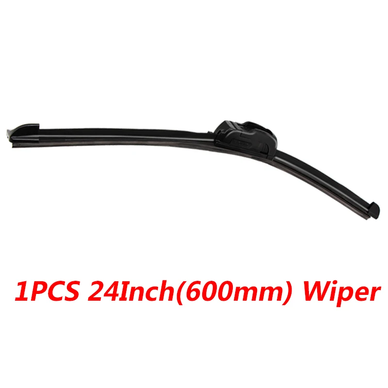 1pcs 24inch 600mm 1 шт. J-type мягкий резиновый безрамный Бескаркасный лобовое стекло автомобиля стеклоочистителя 14''16''1" 18'19'20''21'22'24'26'' - Цвет: 1pcs 24inch 600mm