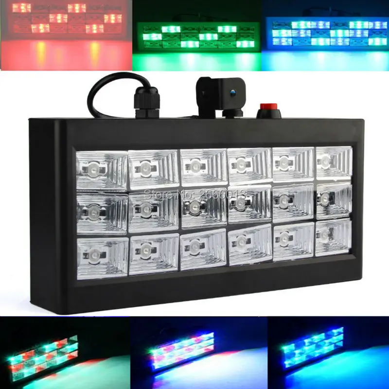 18 шт. светодиодсветильник стробоскопы RGB СВЕТОДИОДНЫЕ с эффектом вспышки