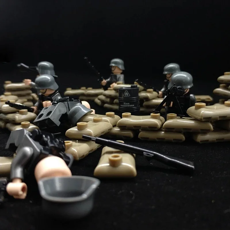 

10PCS Soldier Team Weapons Brinquedos Accessories Compatible Playmobil Military Mini Figures Building Block Brick Original Toys
