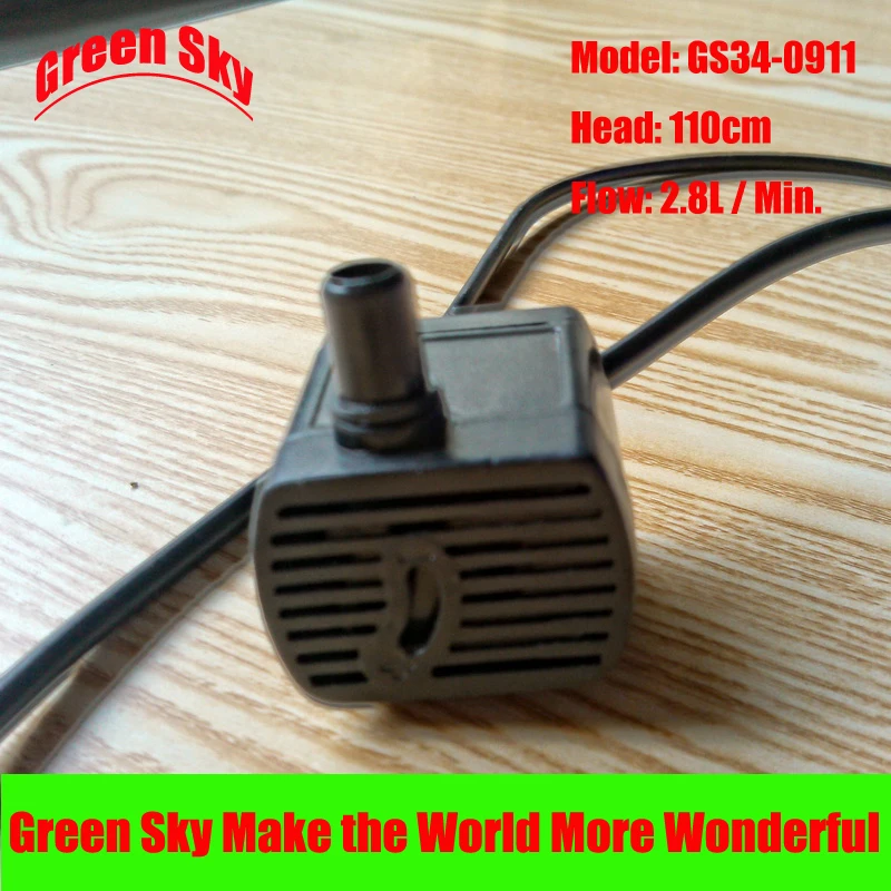 2.8L/Min 110cm Head 9V DC 1.35W micro water pump submersible water
