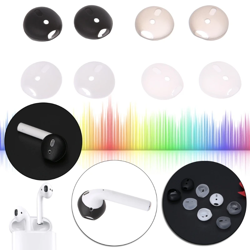 ALITER 4 Pairs Silicone Antislip Earphone Earbuds Tips Cover For AirPods Apple EarPods