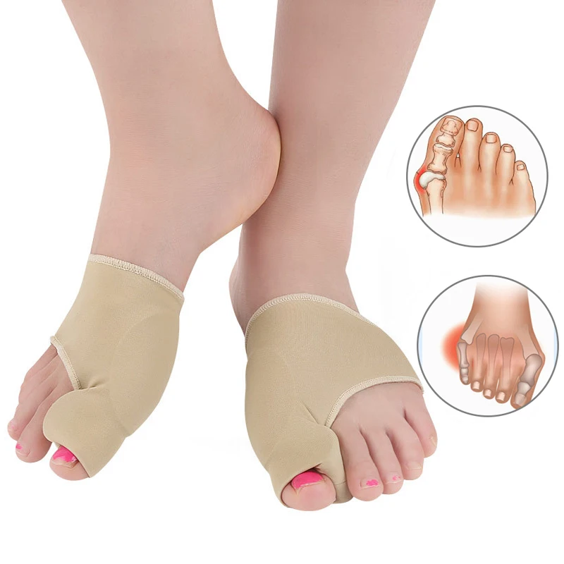 Toe Corrector Foot Care Bunion Corrector Hallux Valgus Gel Pads Stretch Silicone Foot Protector Nylon Toe Separator Orthopedic